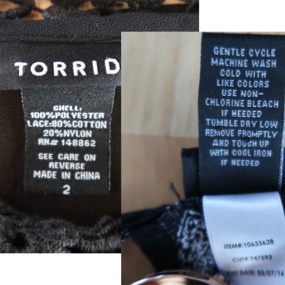 SOLD | Torrid | Pintuck Lace Trim Blouse - Picture 8 of 8